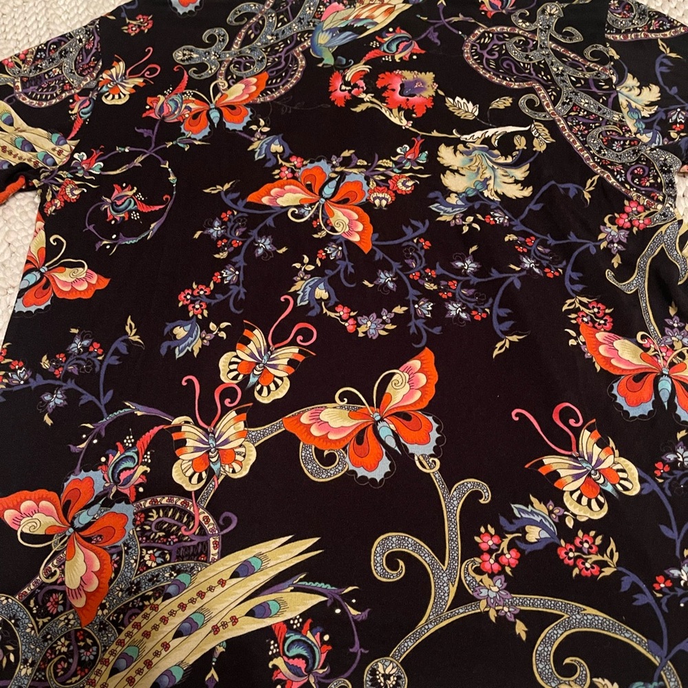 Johnny Was Women's Pottery Henley Tee - Picture 9 of 12